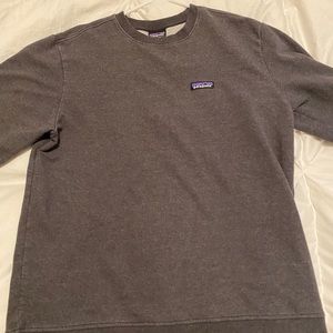 Gray Patagonia crewneck sweater